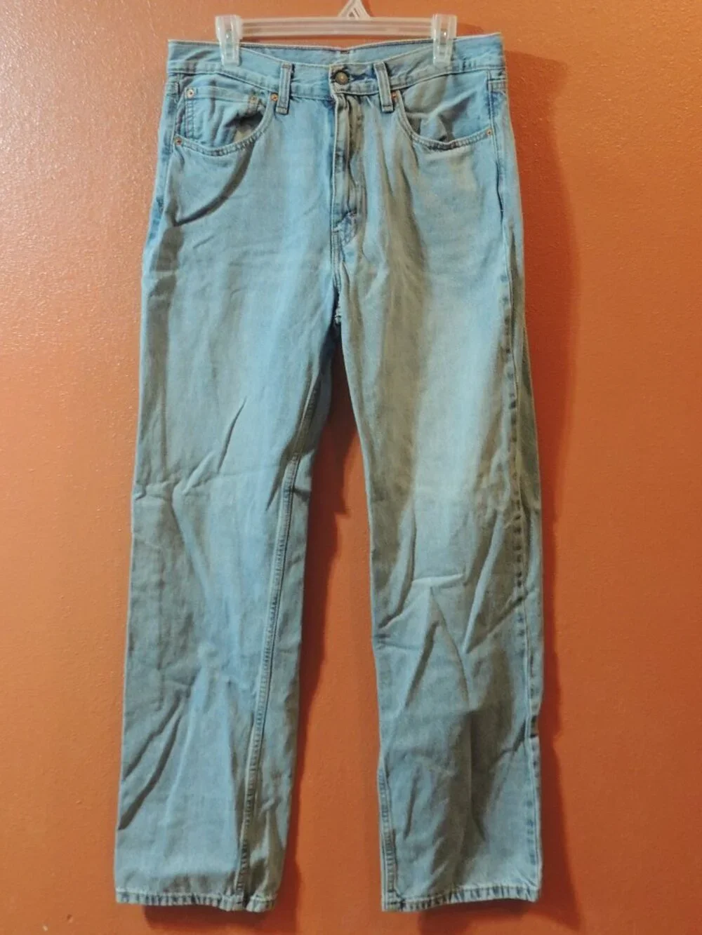 Levi 565 Jeans Vintage 1997 Men 33x34 Pockets Leg Fade Outdoor Denim Blue Jeans